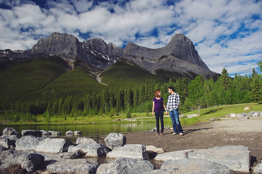 Warren & Lori + 1 // Rocky Mountains | Canmore Engagement Photographers | Canmore Maternity Photographers | Carlin Anquist Photography
