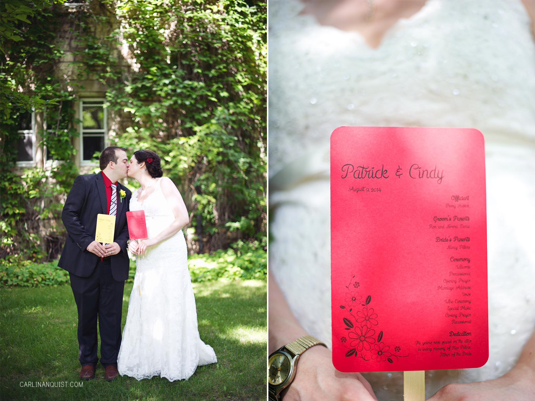 Patrick & Cindy Wedding // Wedding Programs | Saskatoon Wedding Photographer | Carlin Anquist Photography