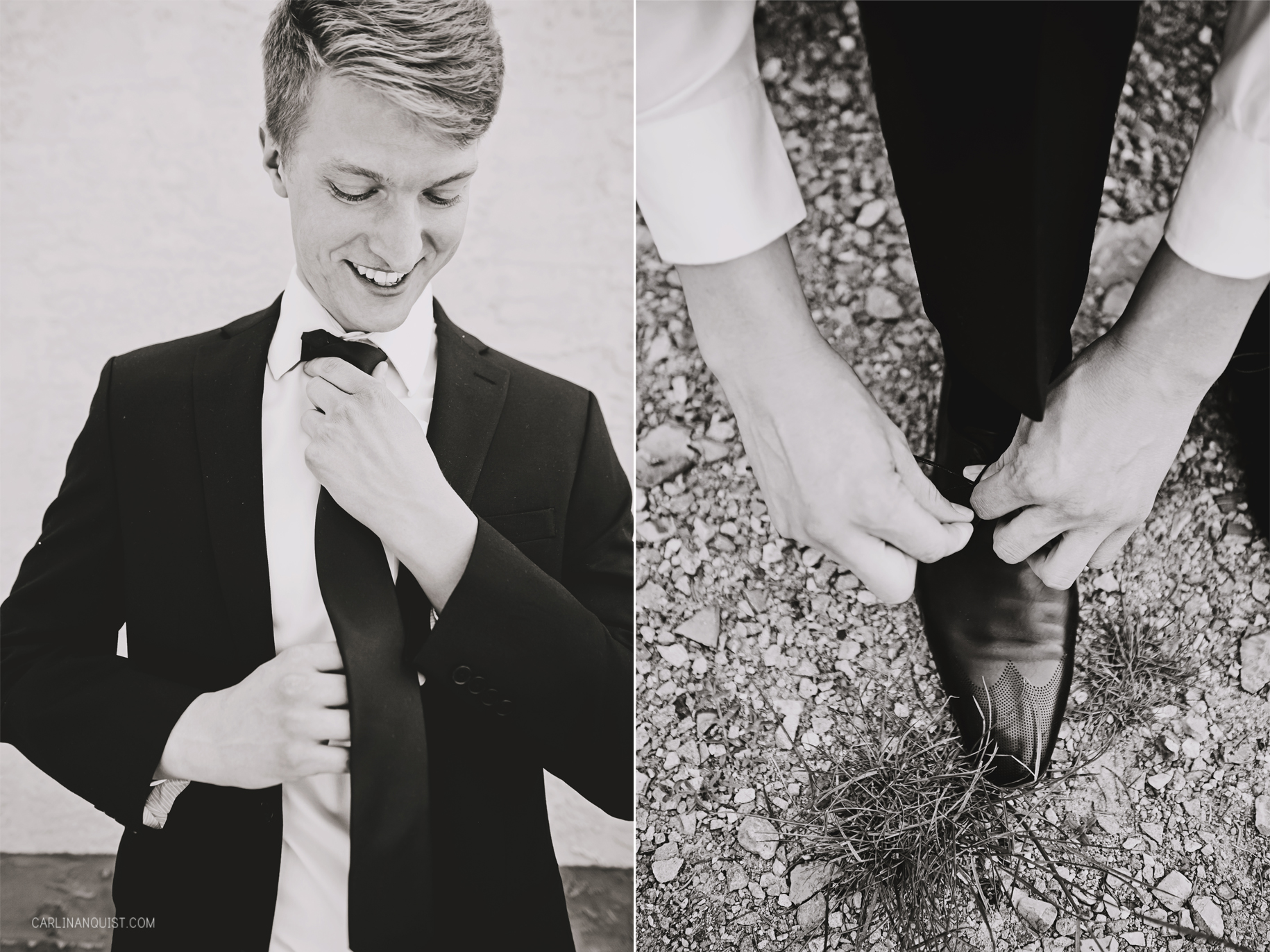 Groom Getting Ready | Crowsnest Pass Wedding Photographers | Carlin Anquist Photography