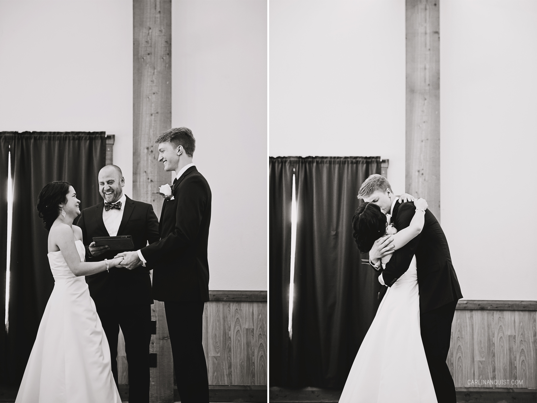 First Kiss | Crowsnest Pass Wedding Photographers | Carlin Anquist Photography