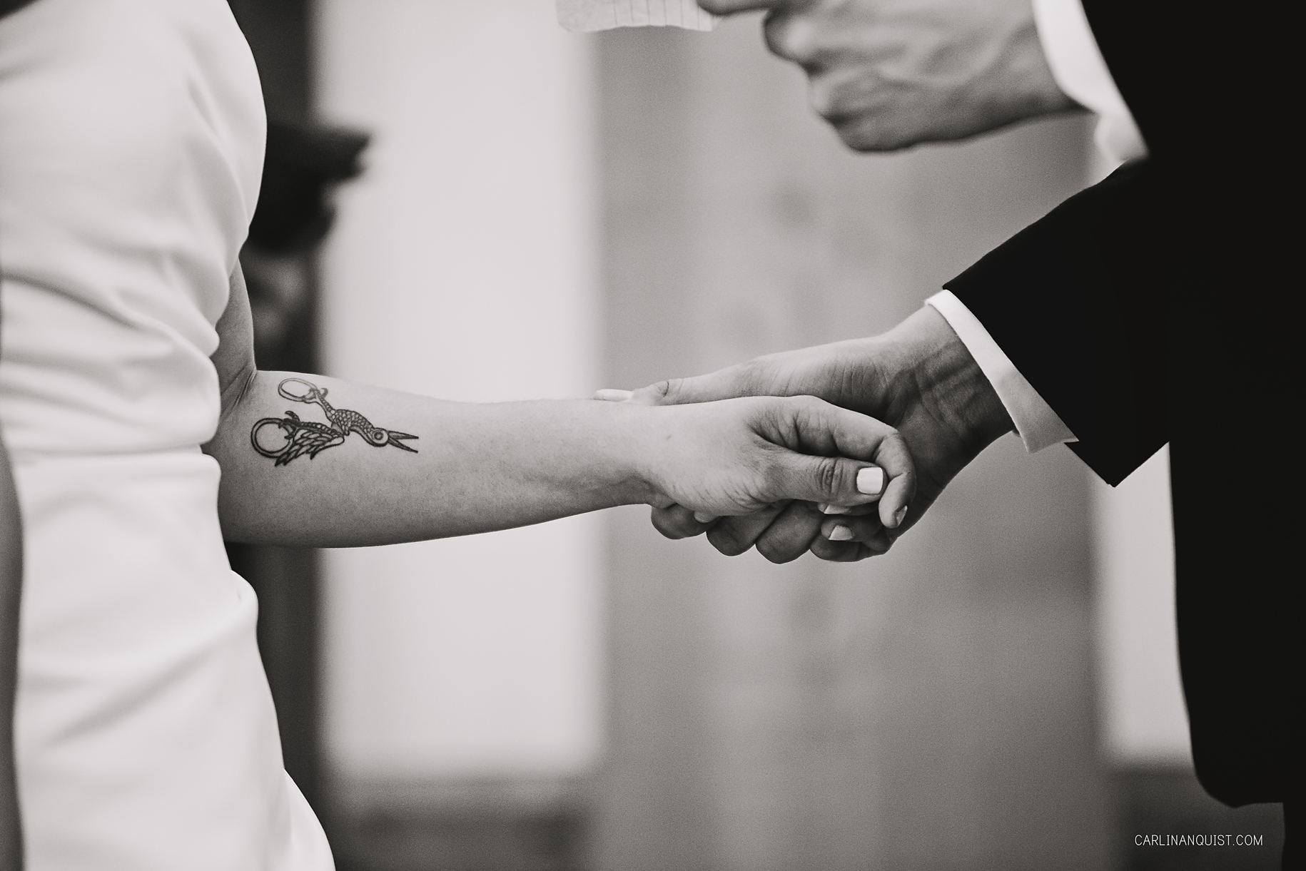 Vows | Bride with Tattoo | Crowsnest Pass Wedding Photographers | Carlin Anquist Photography