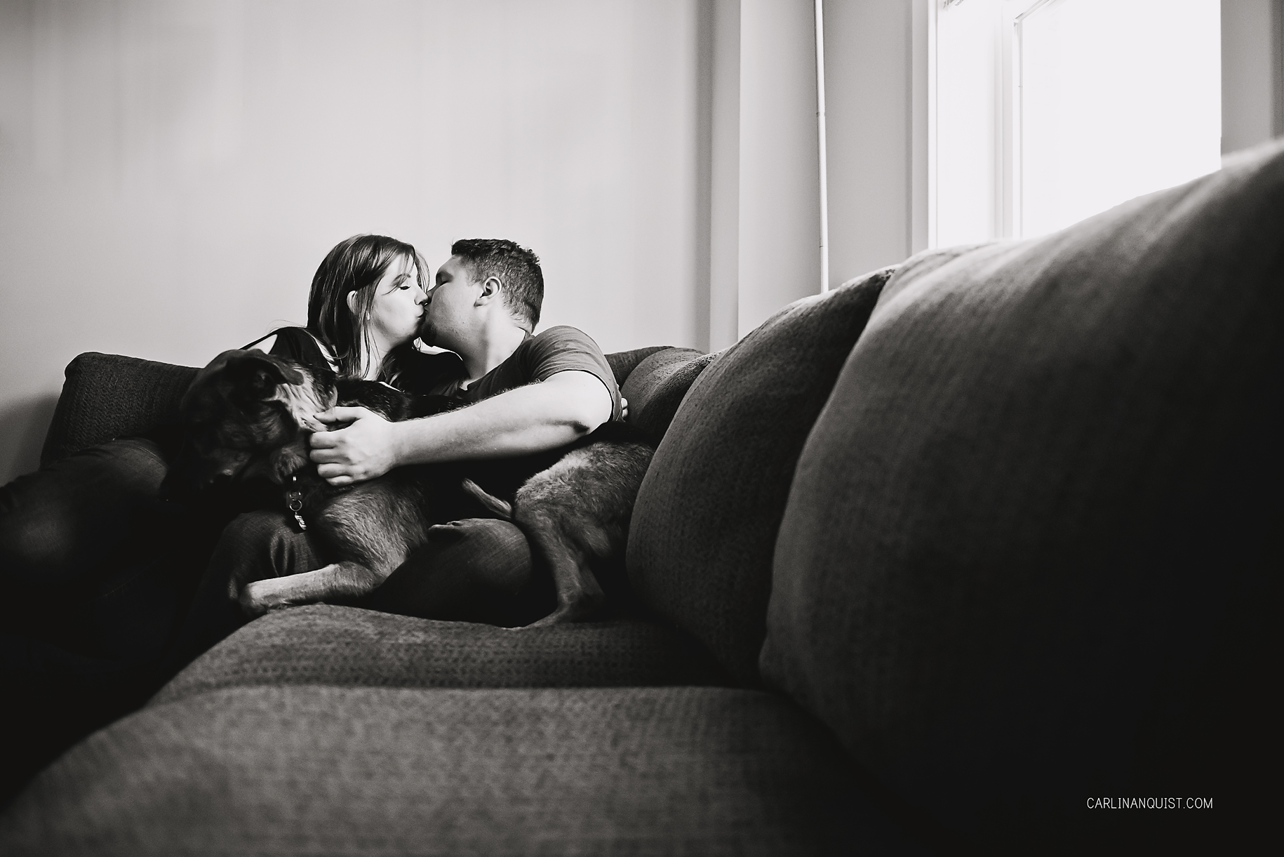 At-Home Engagement Session | Calgary Wedding Photographers | Carlin Anquist Photography
