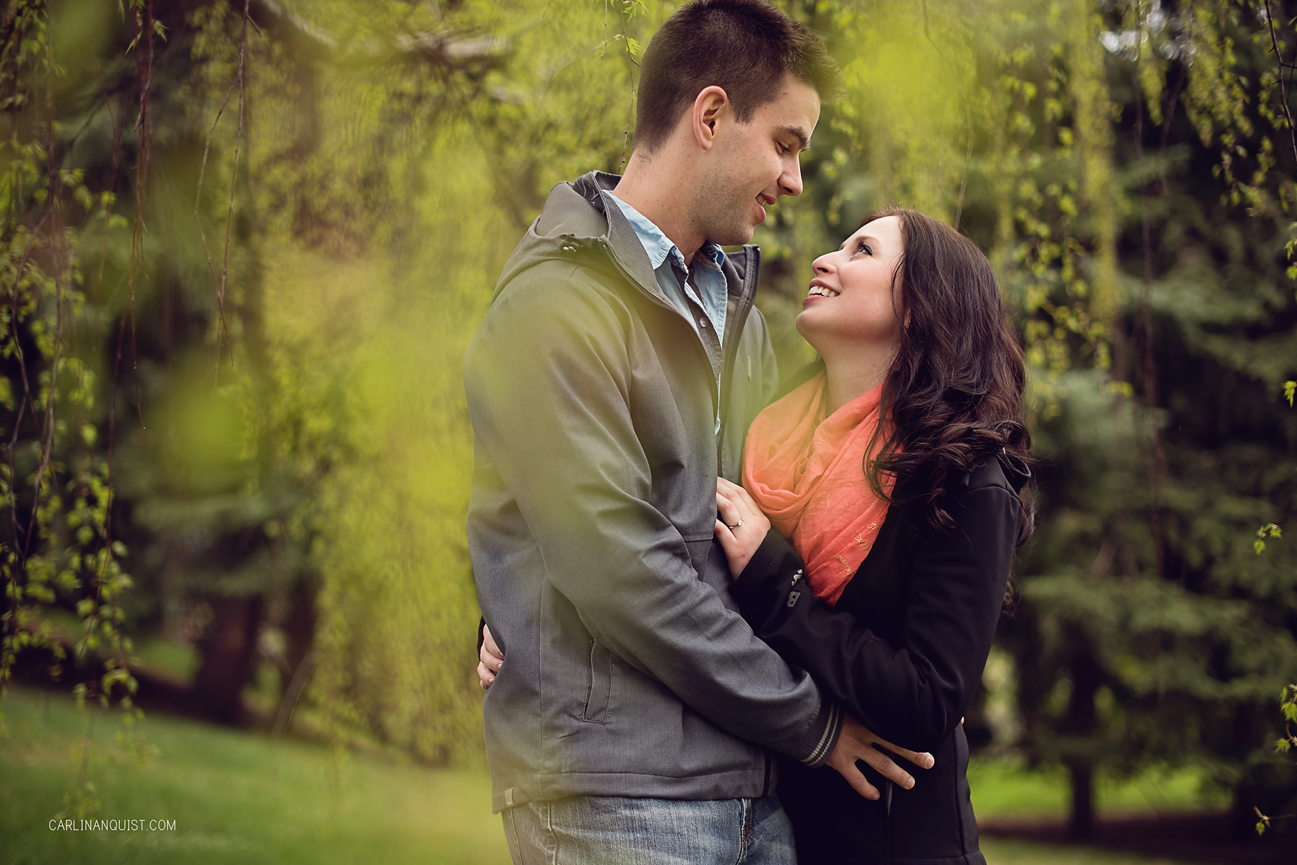 Weeping Birch Tree | Spring Engagement | Calgary Wedding Photographer | Carlin Anquist Photography