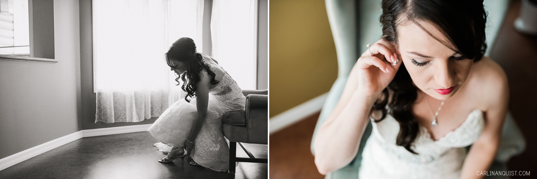 Bride Getting Dressed | Hamptons Golf Club Wedding Photographer