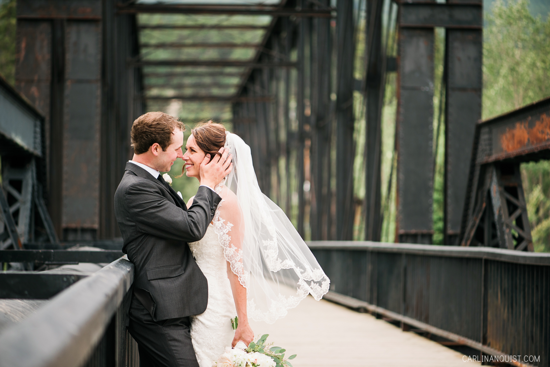 Train Bridge | Canmore Wedding Photographers