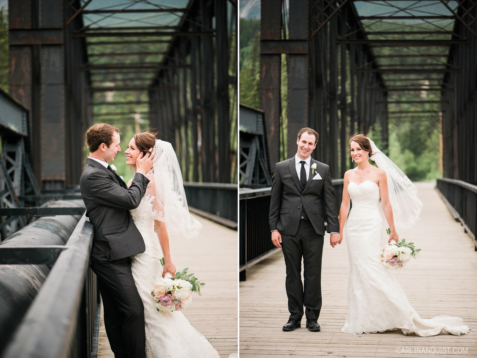 Train Bridge | Canmore Wedding Photographer
