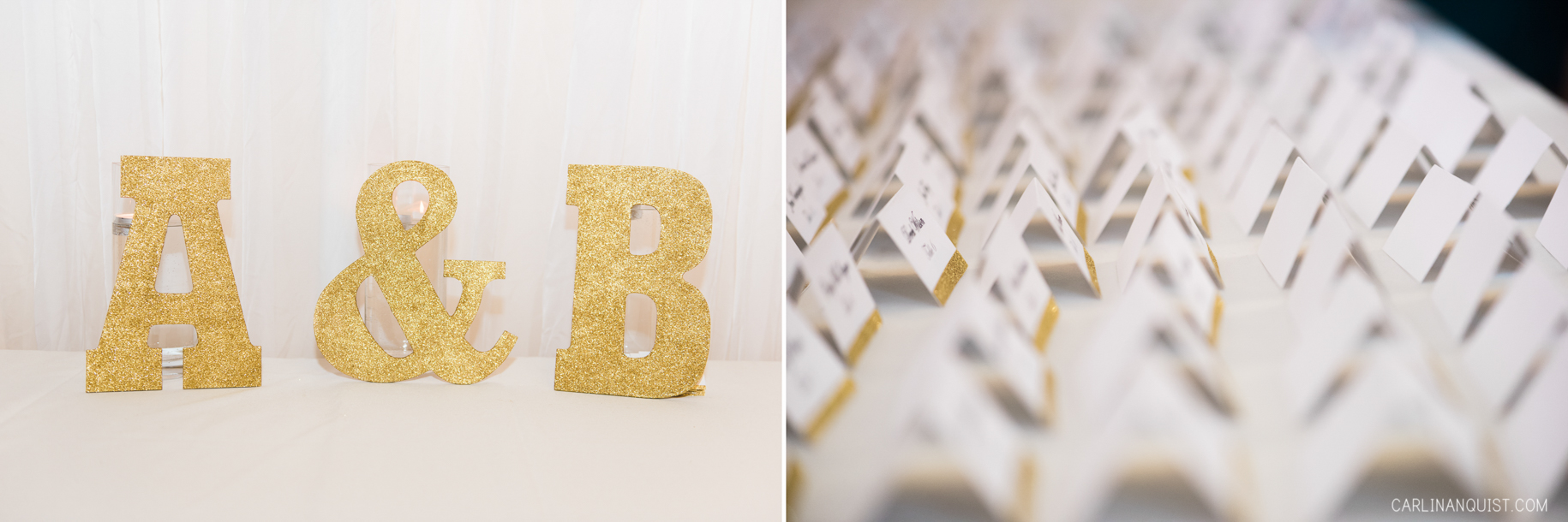 Reception Place Cards | Canmore Wedding Photographer