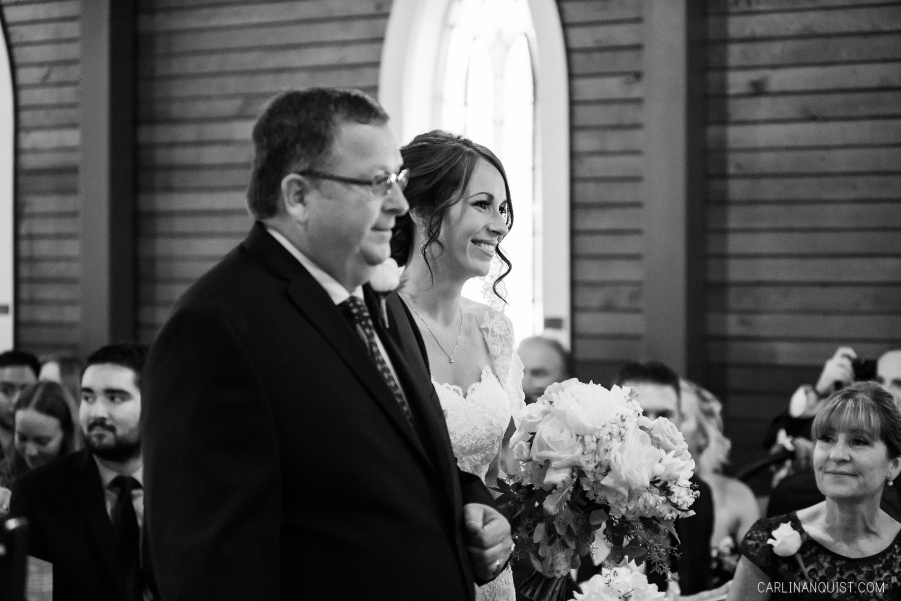 Bride Walking Down the Aisle | Canmore Wedding Photographers