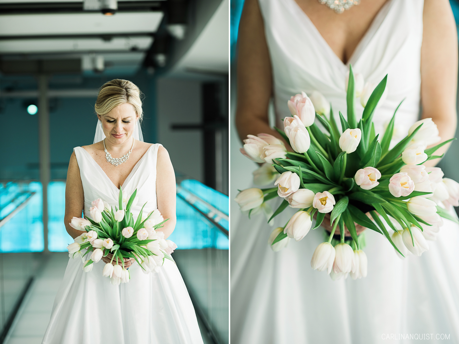 Tulip Bridal Bouquet | Esker Foundation | Calgary Wedding Photographer 