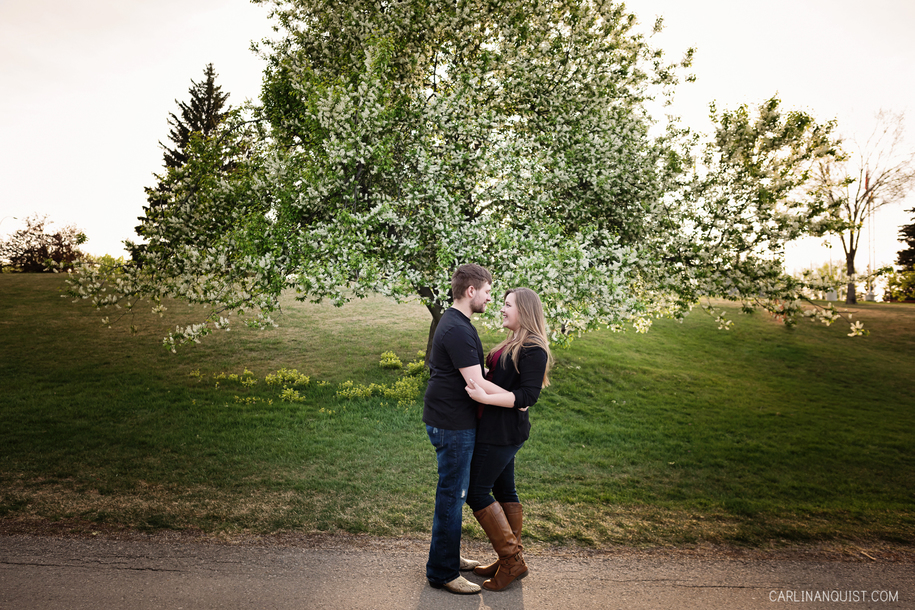 Calgary Engagement Photographer | Flowering Trees