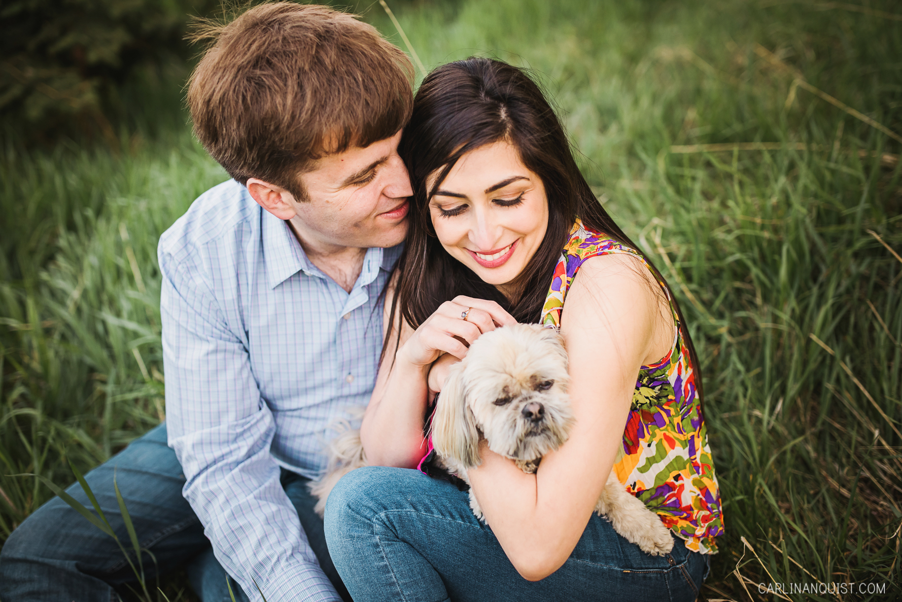 Spring Engagement Photos with Dogs | Calgary Wedding Photographer