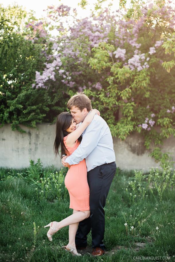 Spring Engagement Photos | Calgary Wedding Photographer | Lilacs