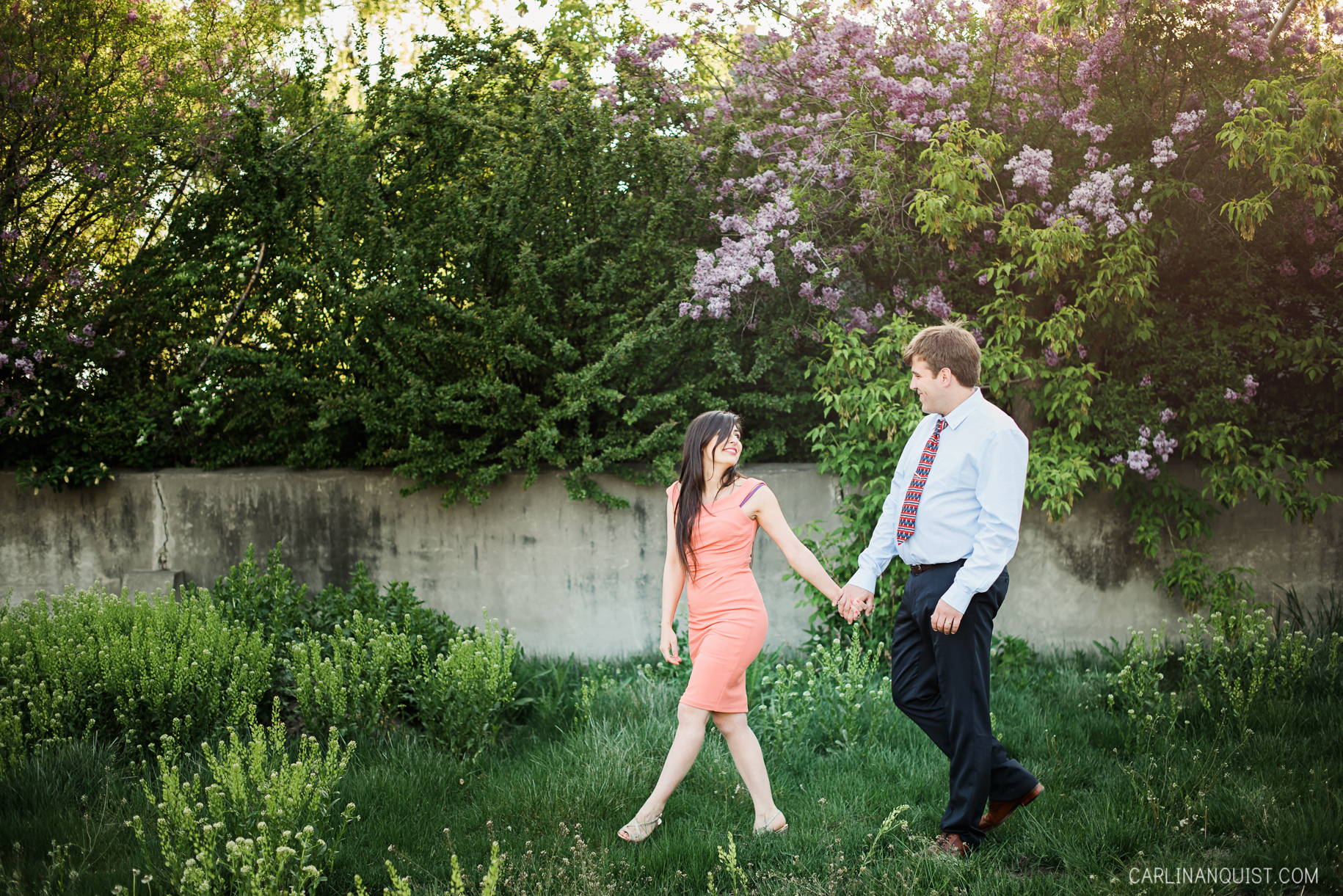 Spring Engagement Photos | Calgary Wedding Photographer | Lilacs