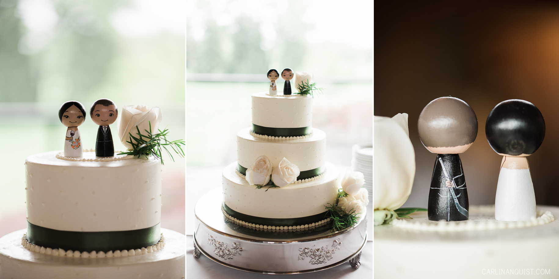 Cake by Decadent Desserts | Cake Topper by licoricewits on Etsy |Earl Grey Golf Club Wedding Photographer