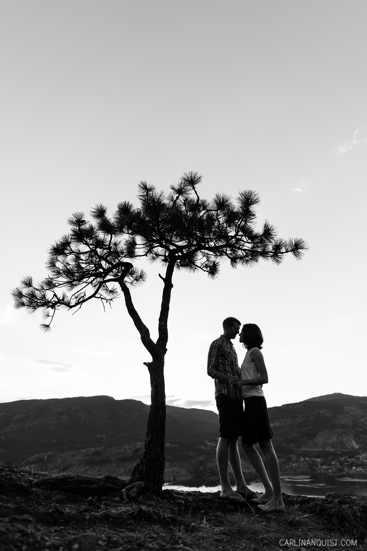 Silhouette | Kelowna Wedding Photographer | Knox Mountain Engagement Session