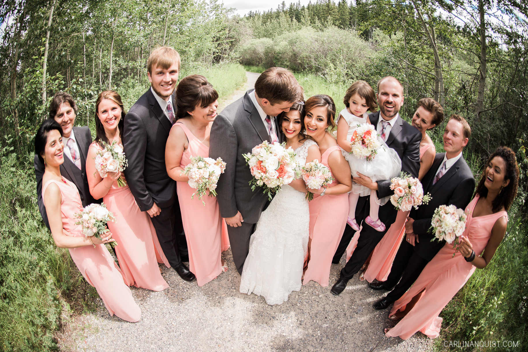 Bridal Party Photos | Calgary Acreage Wedding
