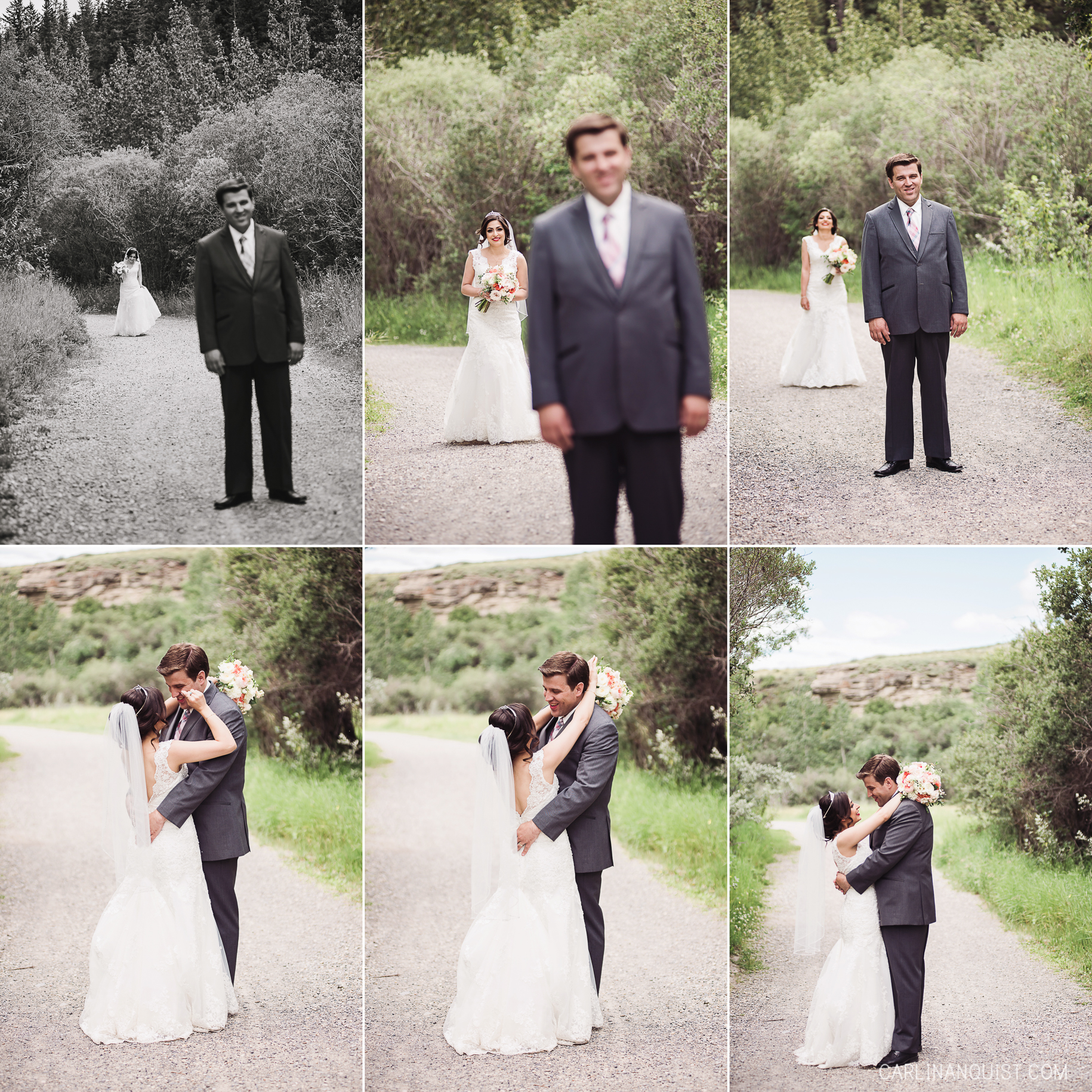 First Look Photos | Calgary Acreage Wedding