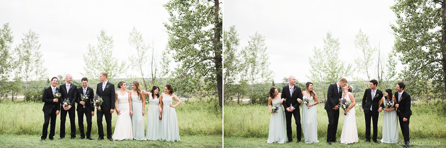 Purple & Green Wedding Party | Calgary Wedding Photographer