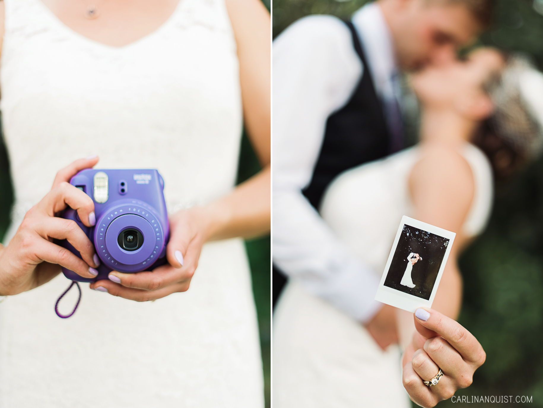 Purple Instax Camera | Polaroid | Calgary Wedding Photographer