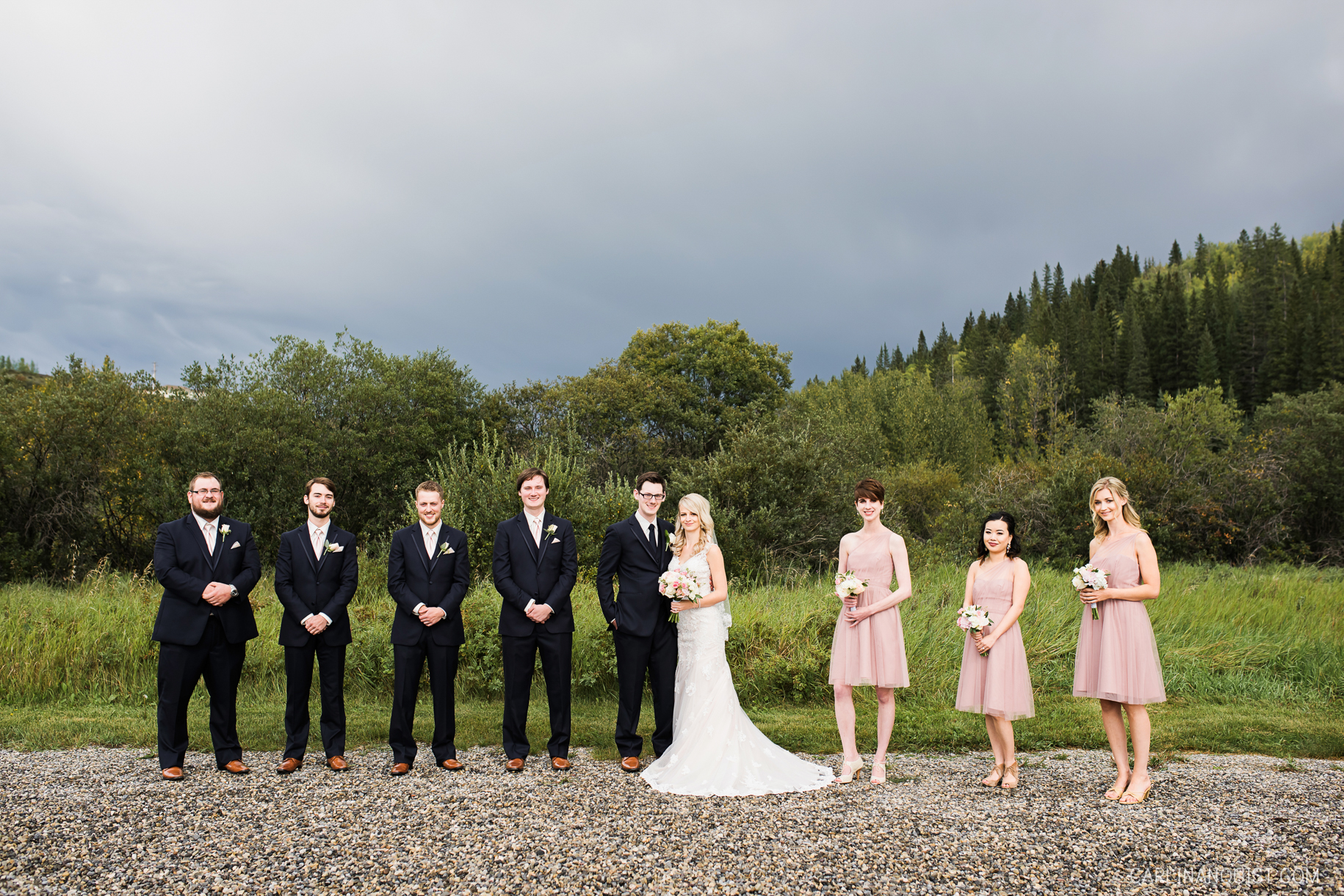 Blush Bridal Party | Cochrane Wedding Photographer