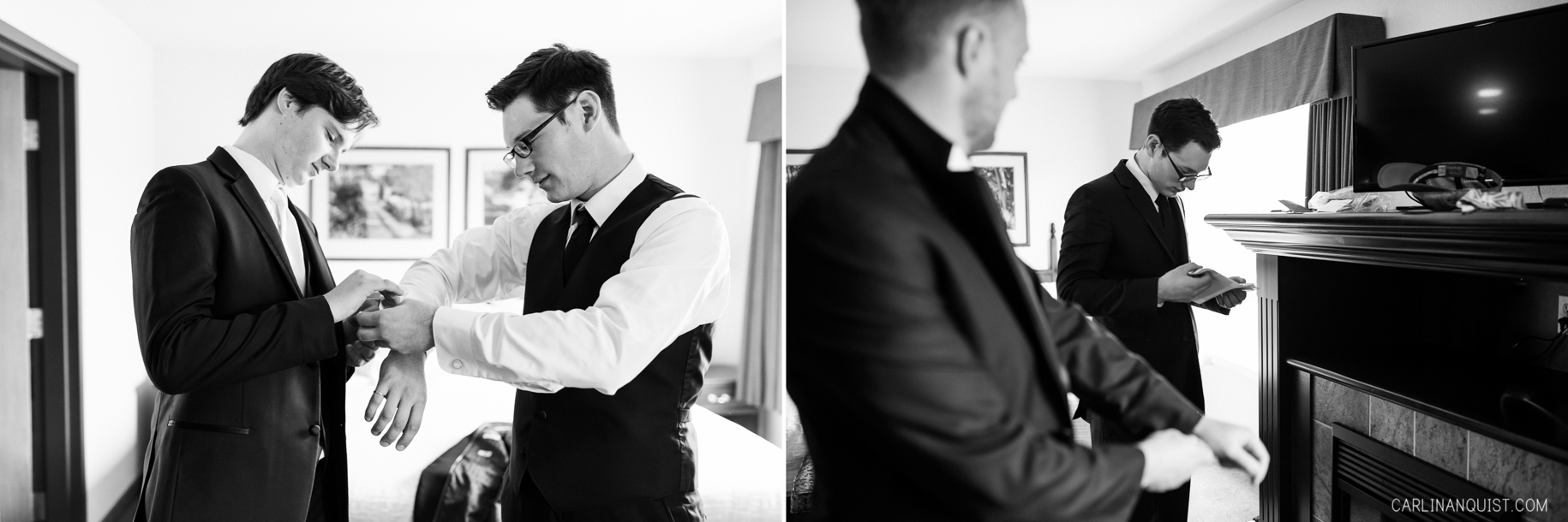 Groom Getting Ready | Cochrane Wedding Photographer