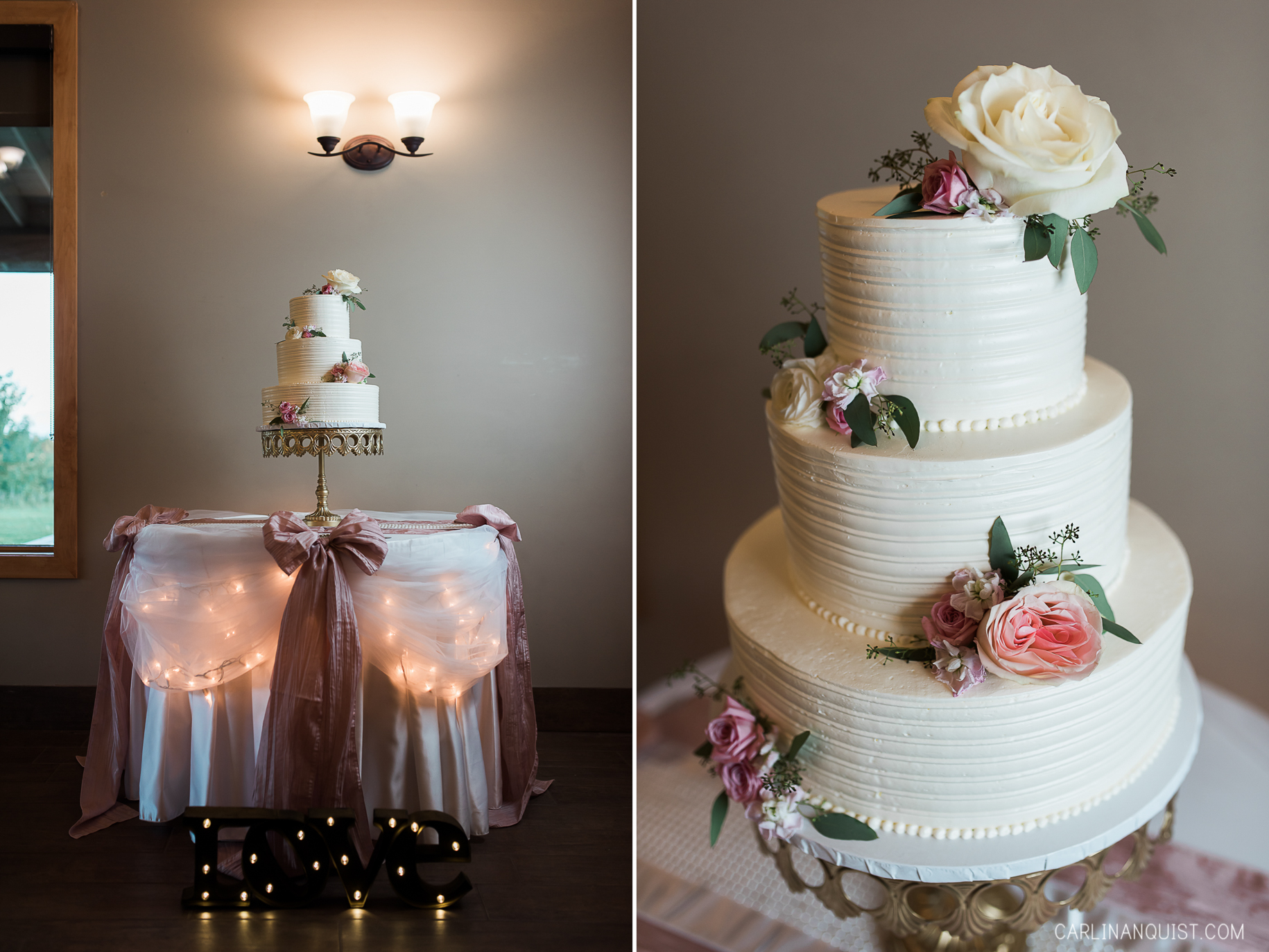 White Wedding Cake | Cochrane Wedding Photographer