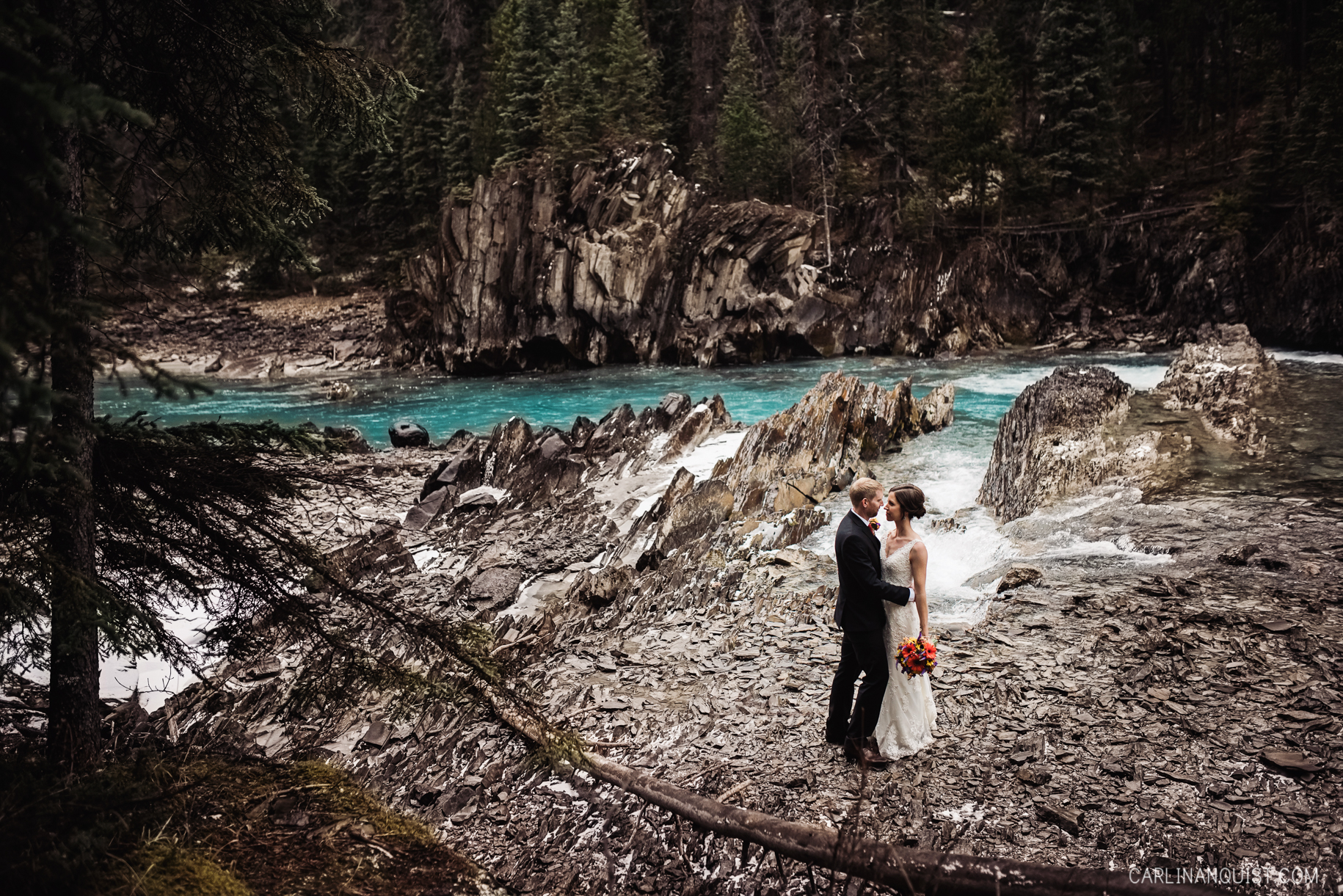 Romantic Emerald Lake Elopement Photos | Field, BC