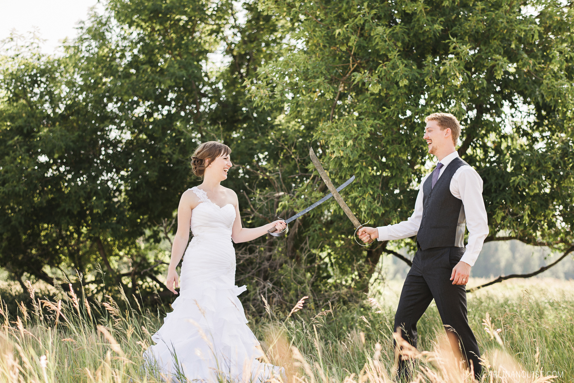 Wedding Photos with Swords