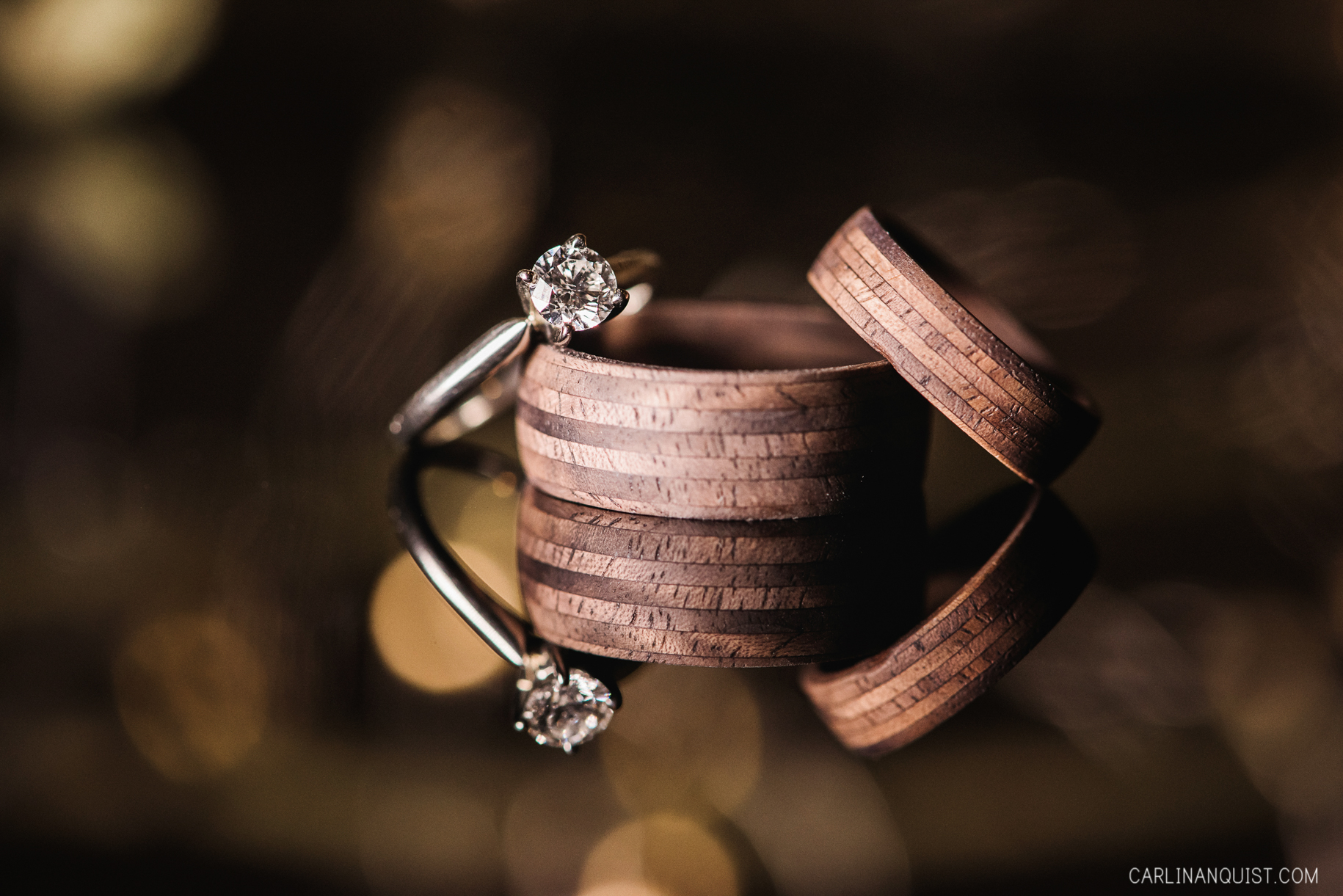 Handmade Walnut Wood Wedding Rings | Wise Ol' Dowel