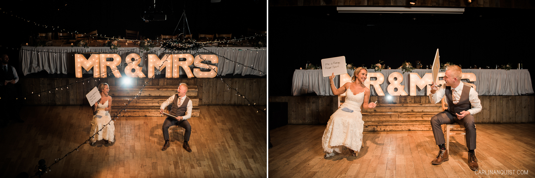 The Newlywed Game | Cornerstone Theatre Canmore Wedding Photographer