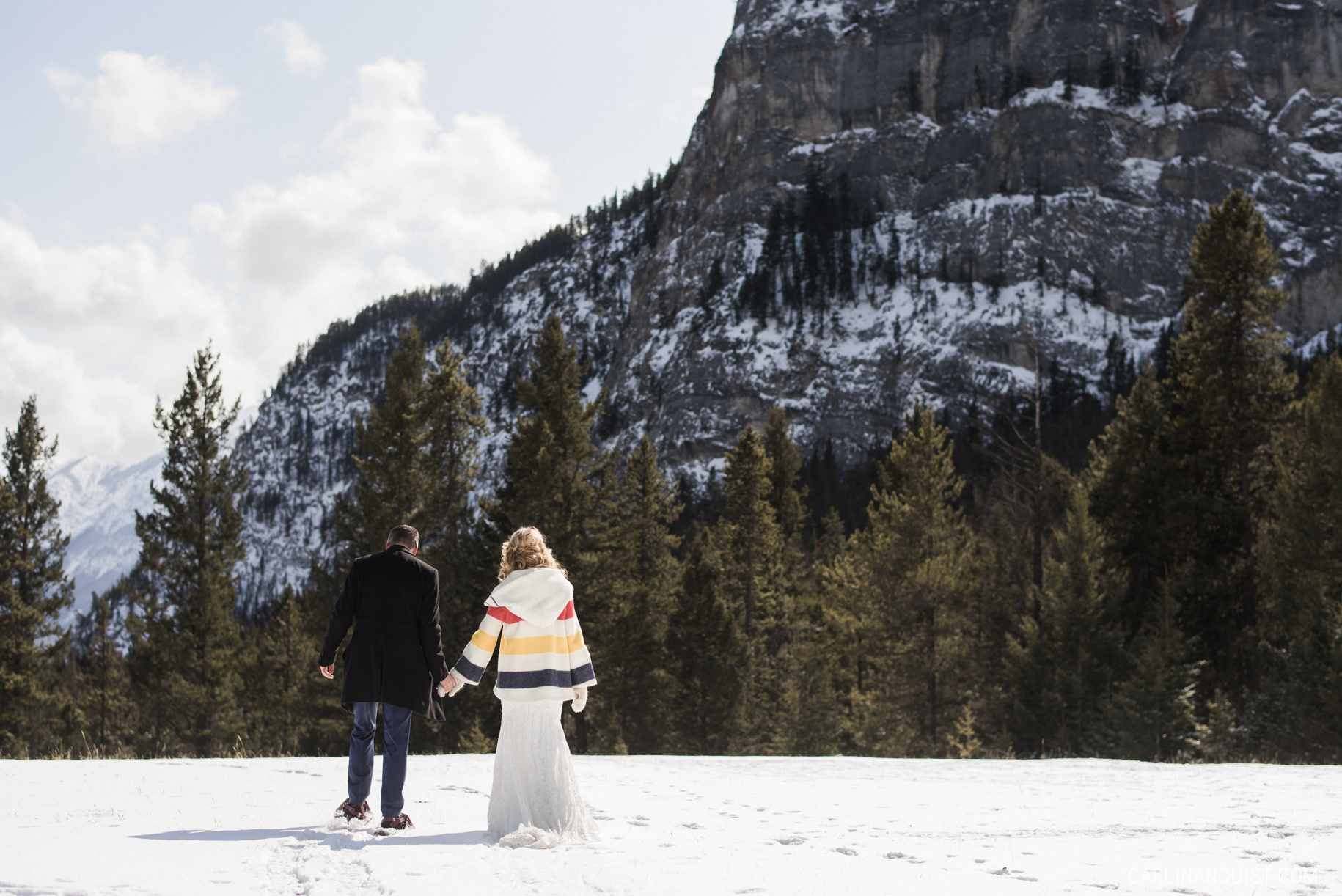 Winter Wedding Portraits in Banff National Park
