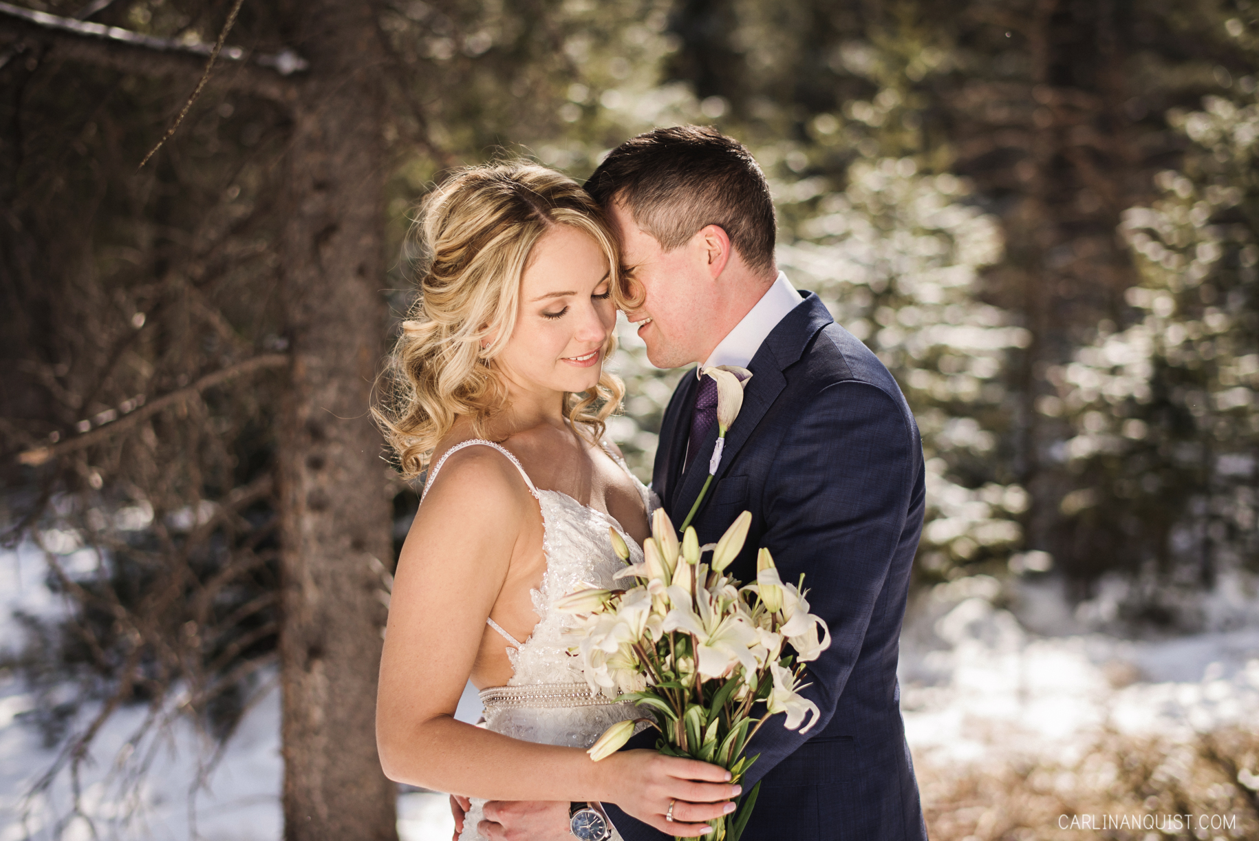 Winter Wedding Portraits in Banff National Park