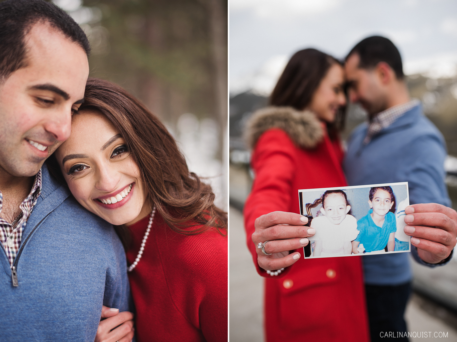 Childhood Sweethearts | Winter Mountain Engagement Photos
