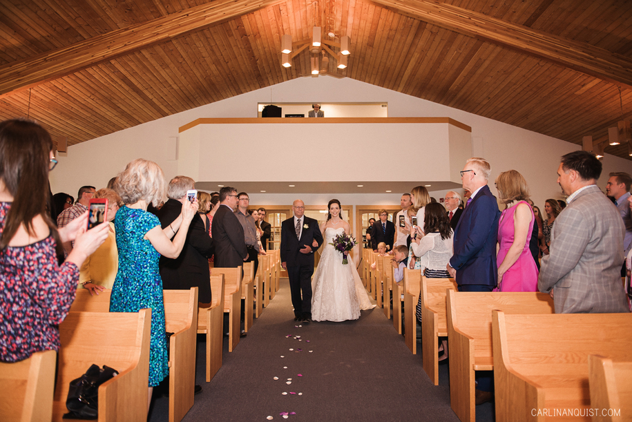 Bride Walking Down the Aisle | Varsity Acres Presbyterian Church Wedding