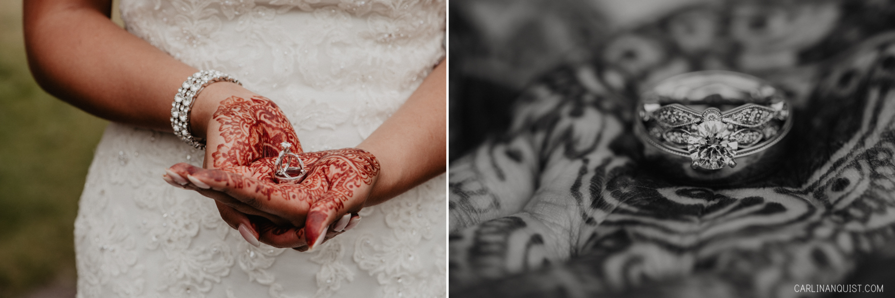Bridal Henna Designs - Bride & Groom Portraits - Catholic/Sikh Wedding Photographer Calgary