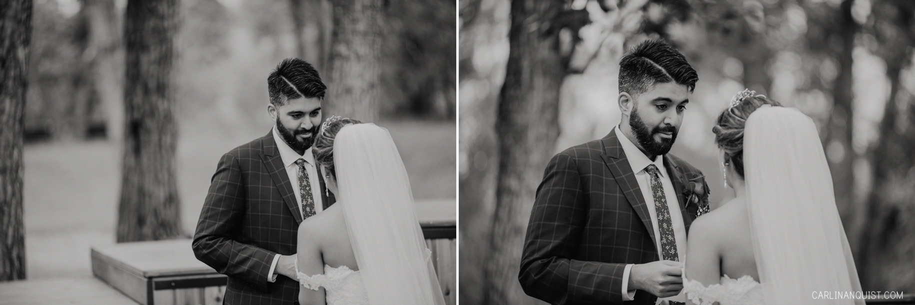 Exchanging vows - Bride & Groom Portraits - Catholic/Sikh Wedding Photographer Calgary