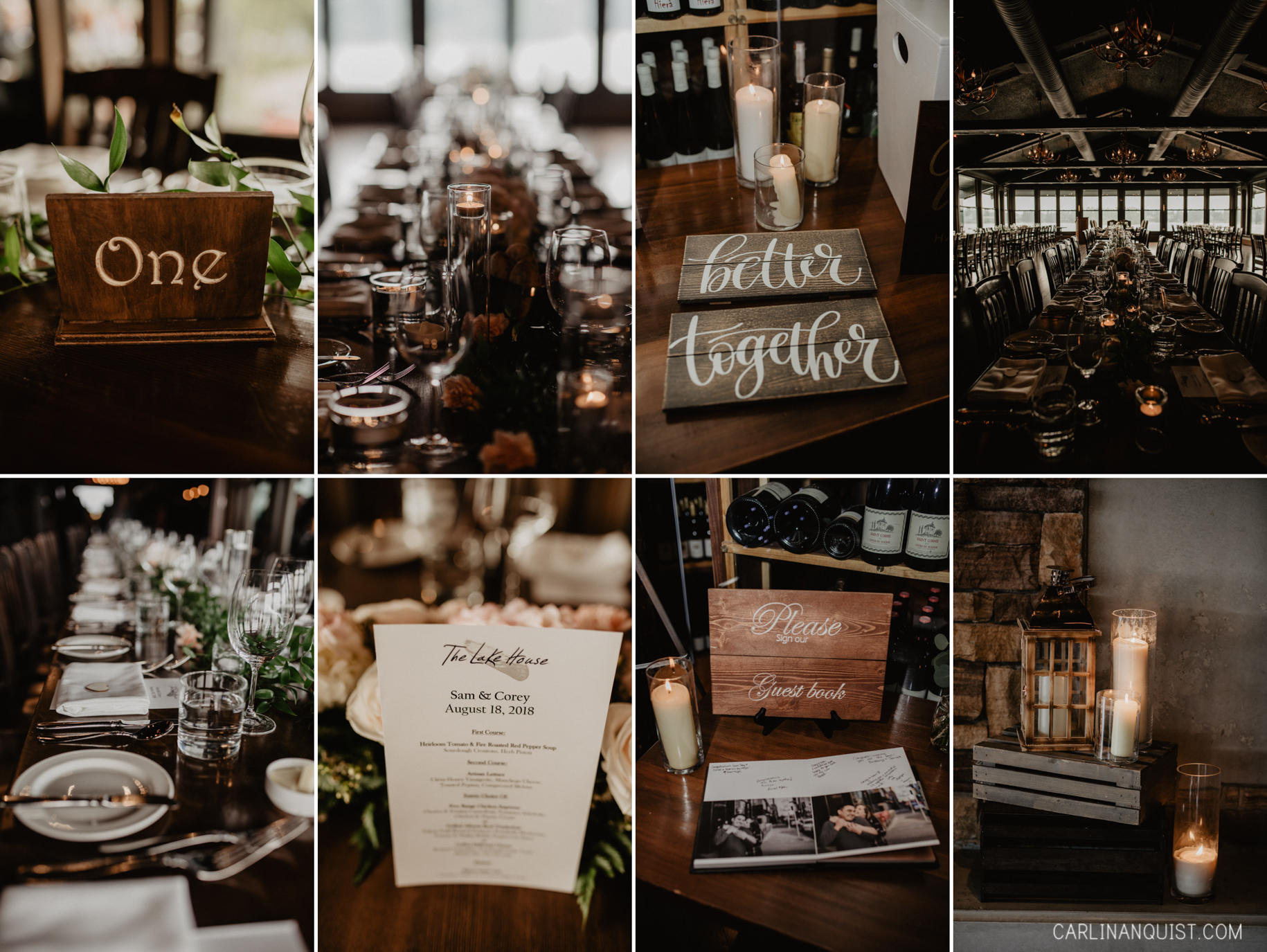 Reception Decor | The Lake House Wedding Photographer