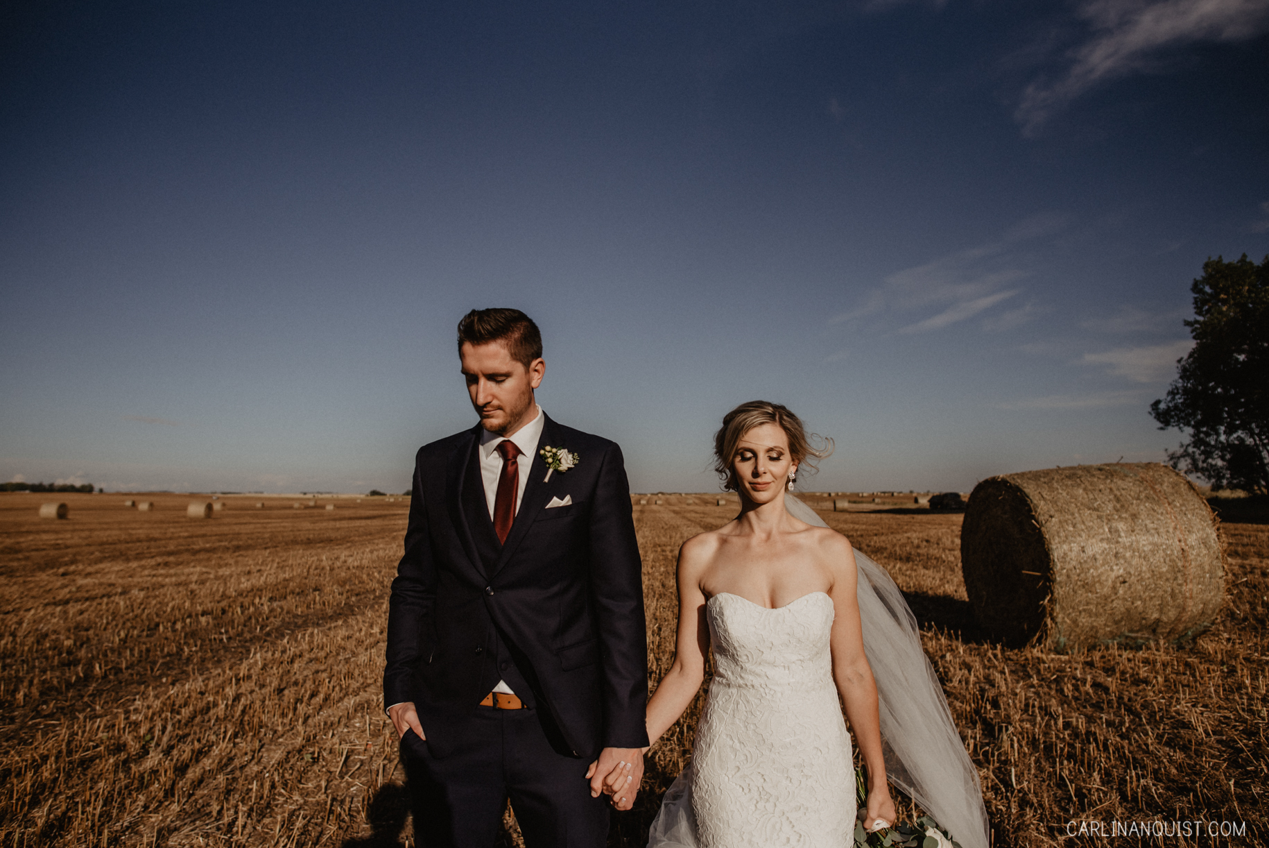 Farmer's Field Wedding Photo | Olds Wedding Photographer