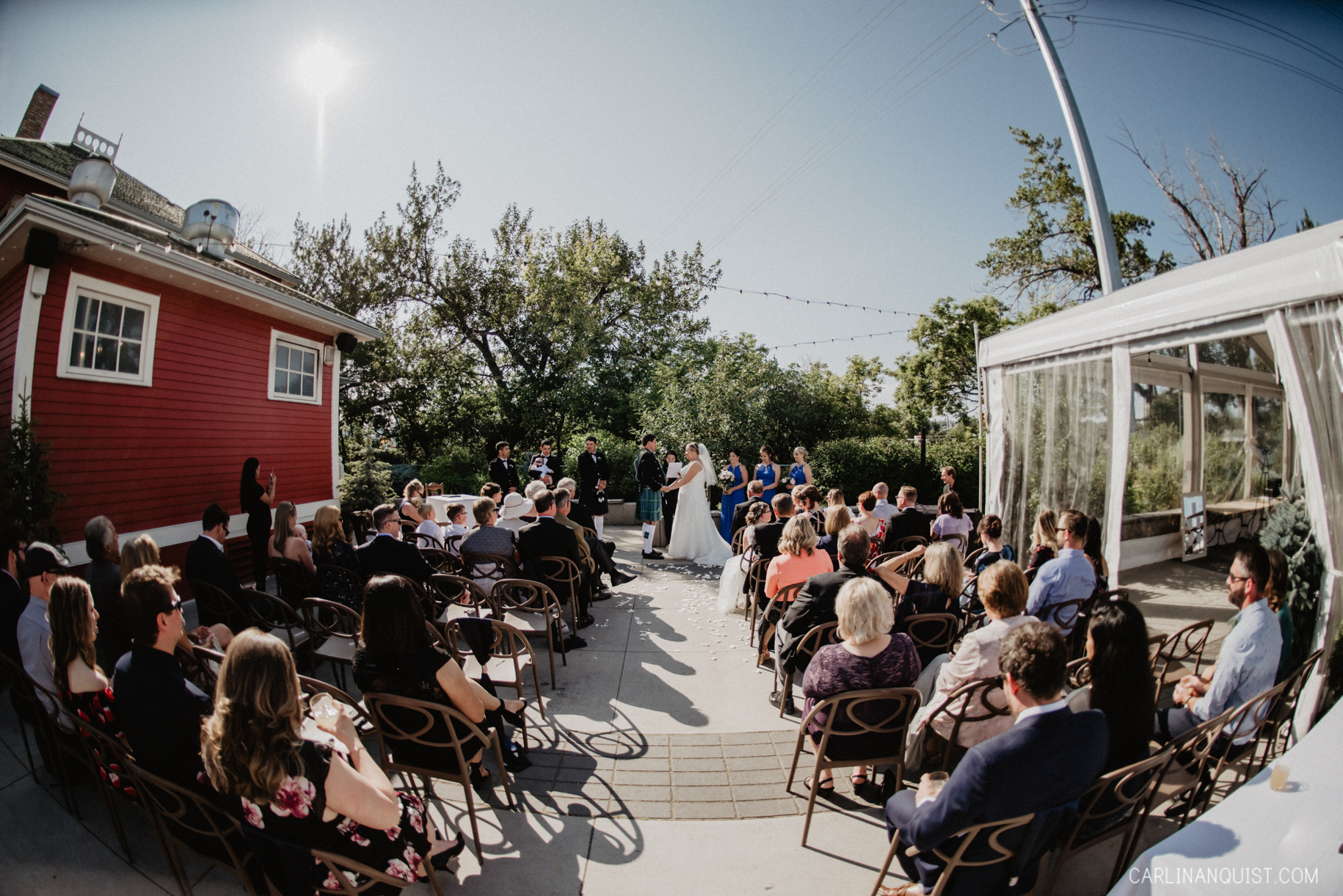 Outdoor Ceremony at Deane House Calgary