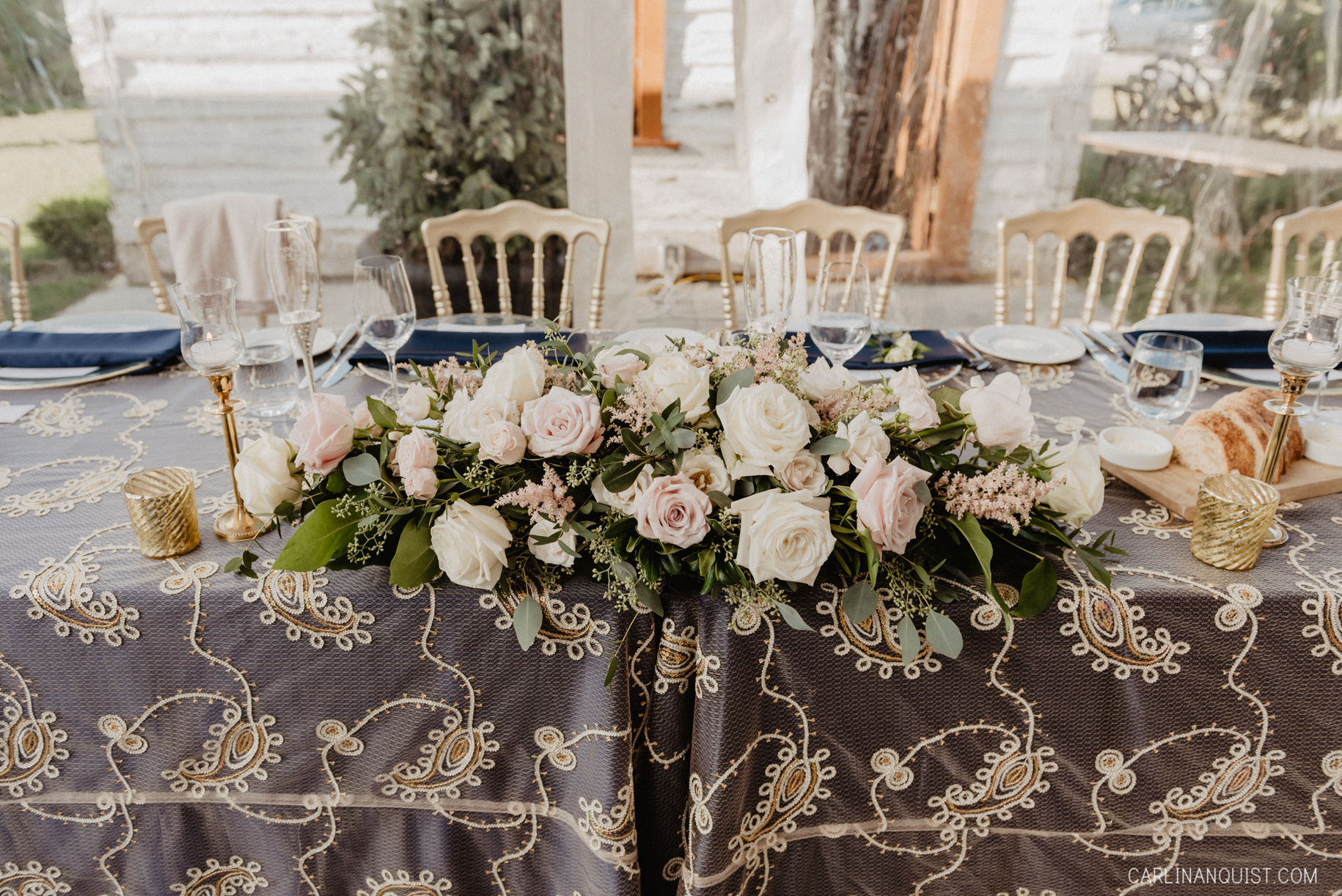 Head Table Decor | Deane House Wedding Photographer