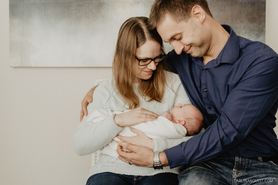 New Parents with Infant Daughter
