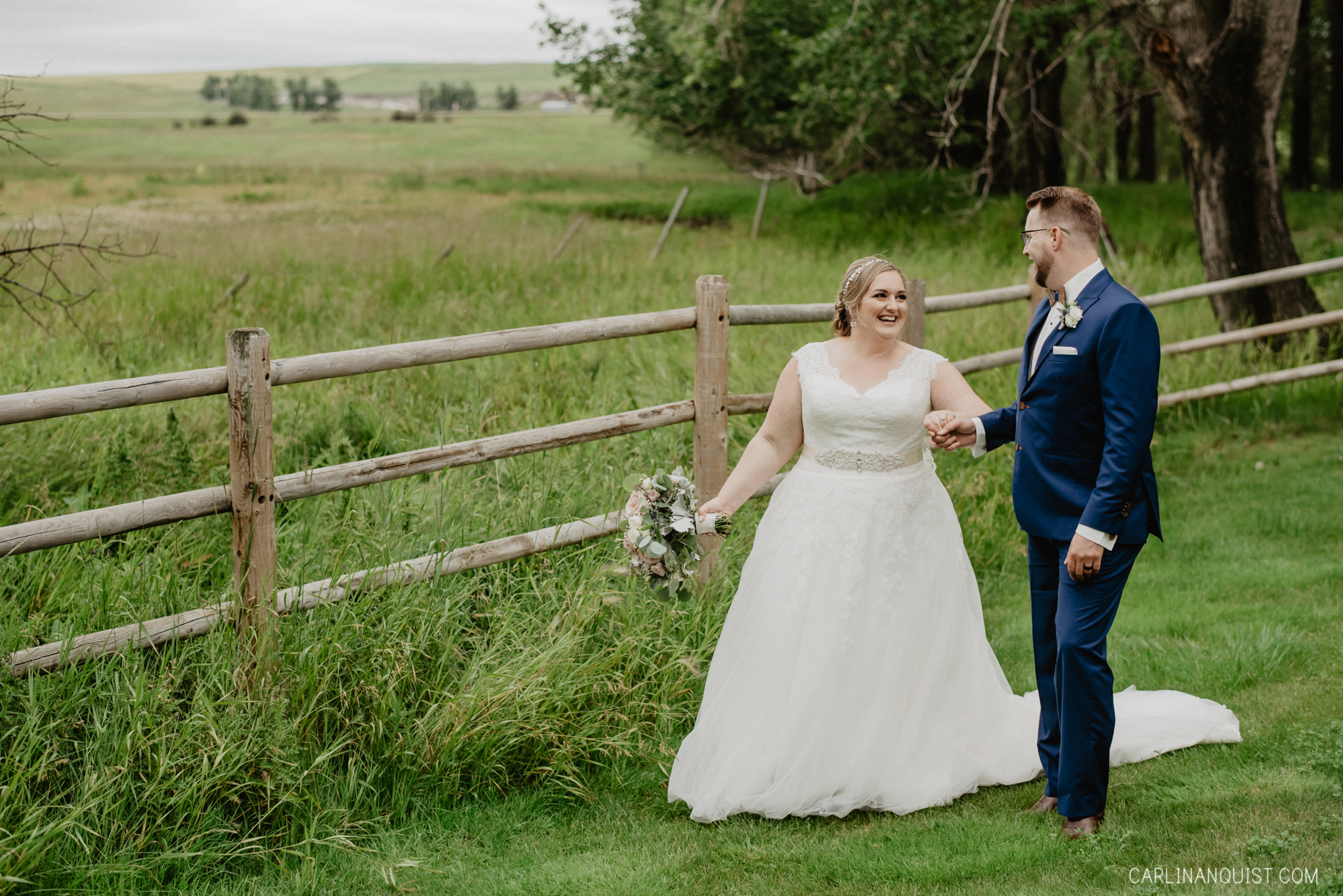 Bride & Groom Walking | Calgary Wedding Photographer