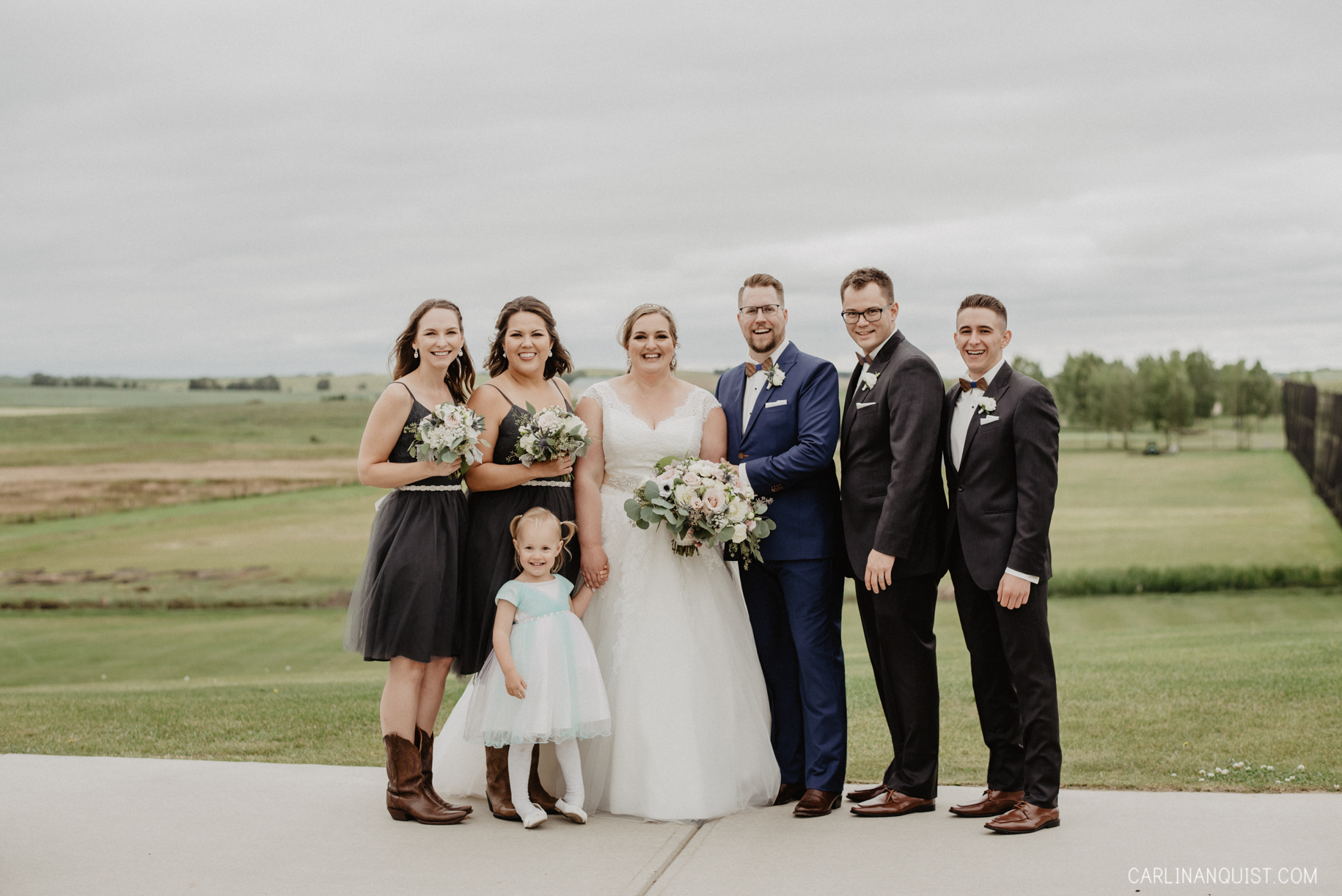 Bridal Party with Flower Girl | Apple Creek Golf Course Wedding