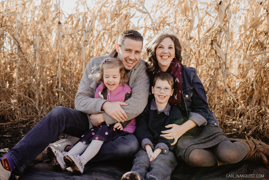 Family Photo at the Corn Maze