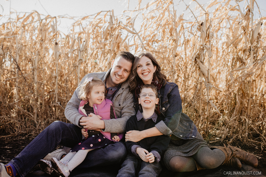 Family Photo at the Corn Maze