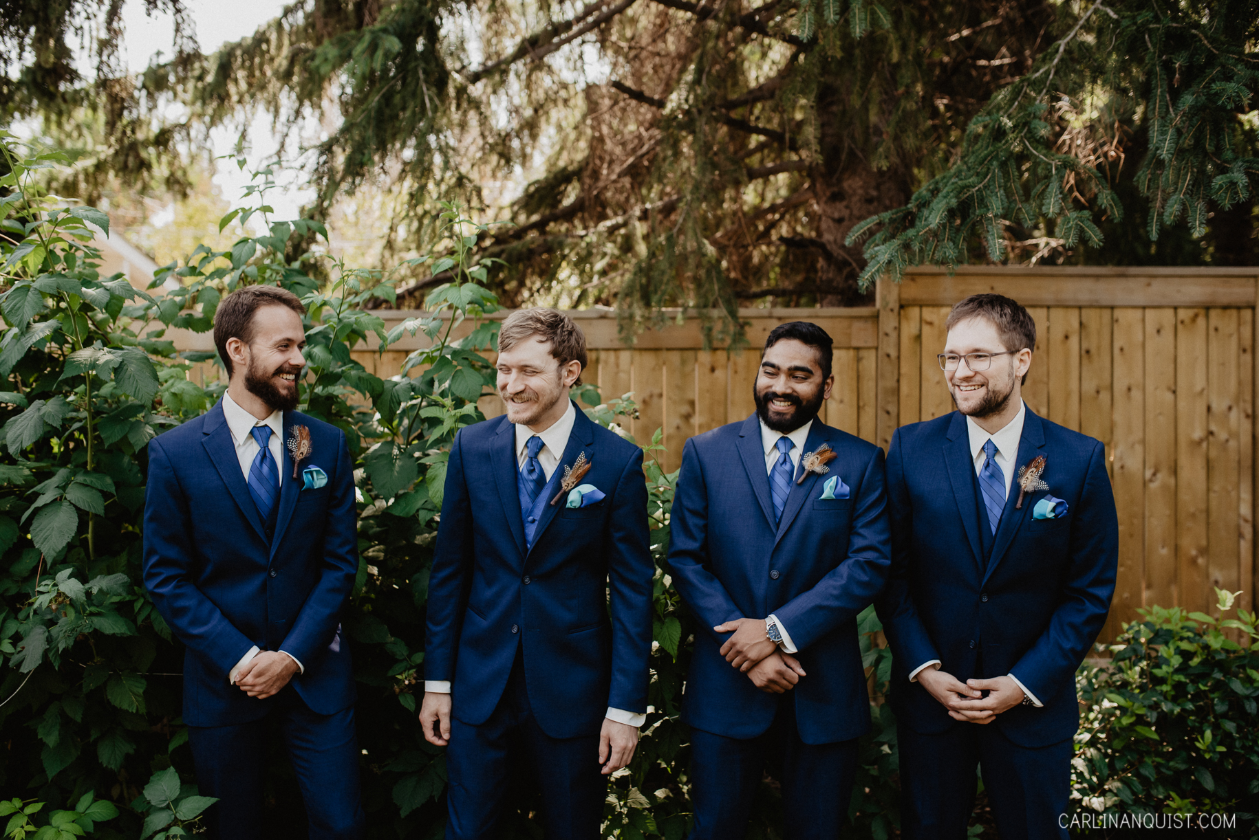Groom with Groomsmen | Bowness Scout Hall Wedding