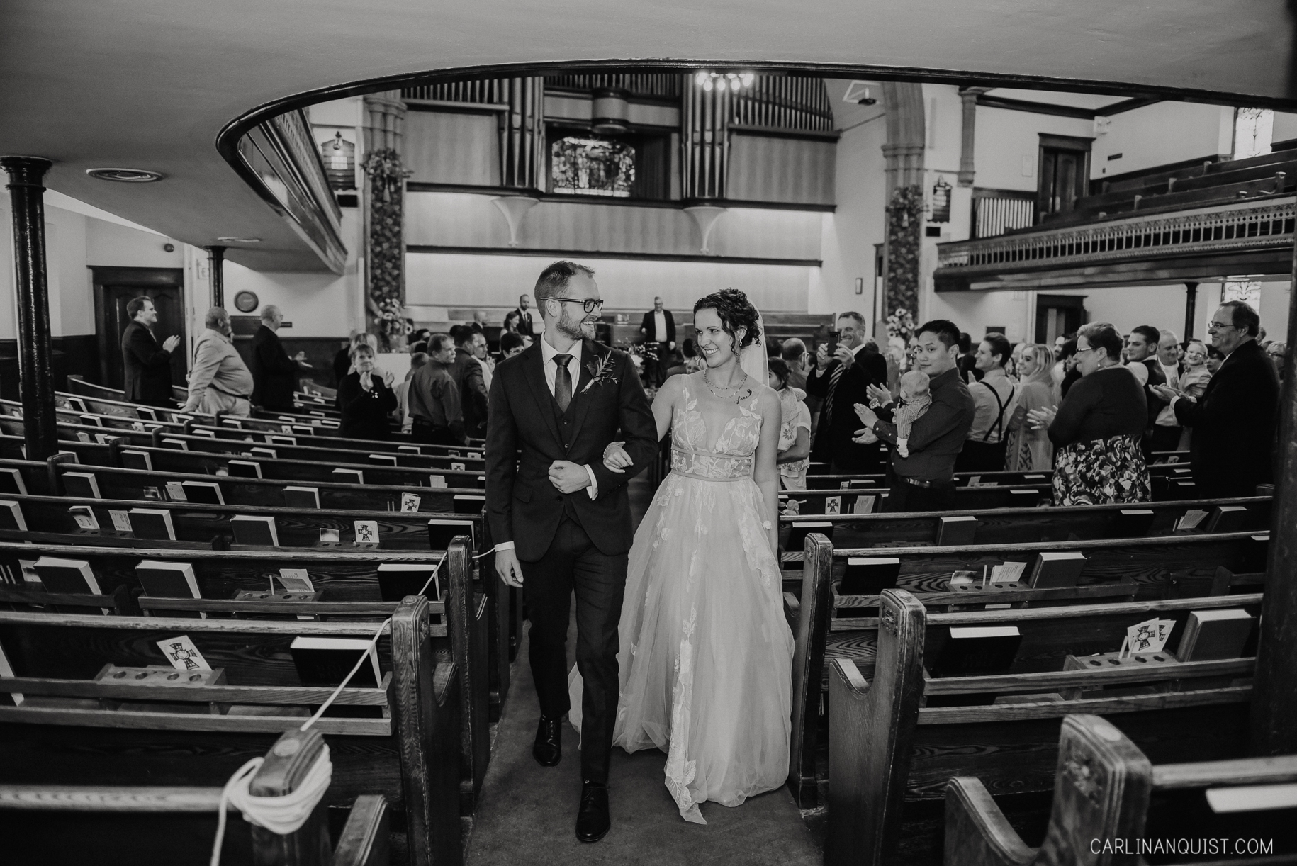 Wedding Recessional Photo at First Baptist Church