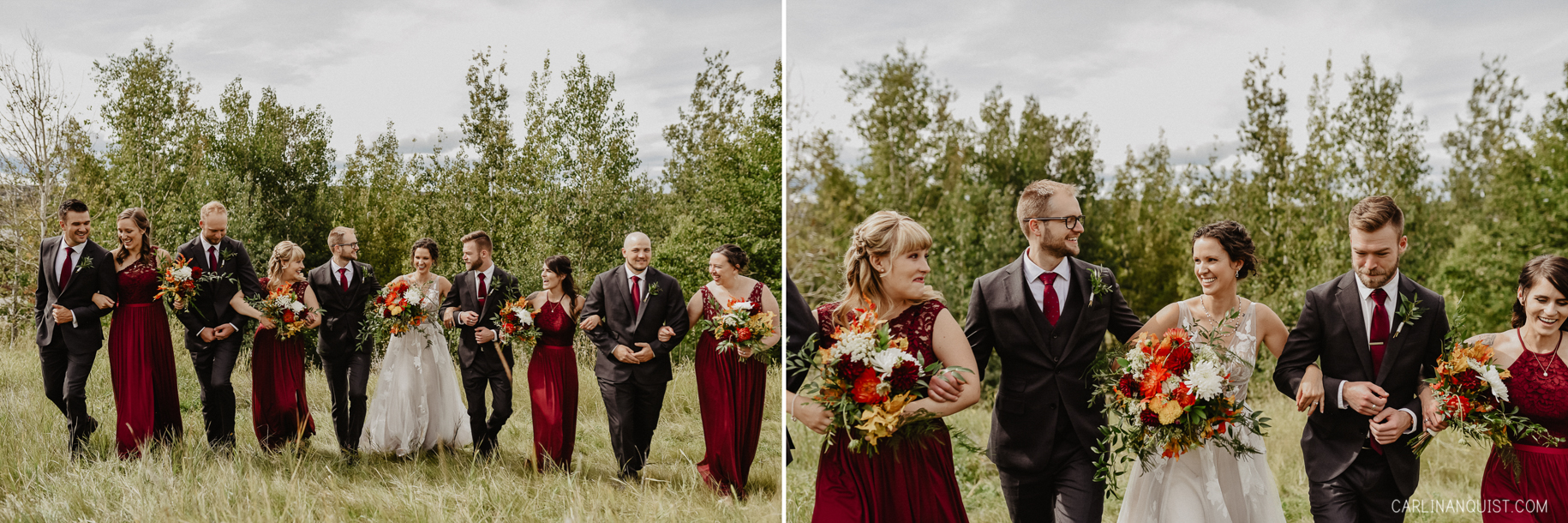 Bridal Party Walking | Calgary Wedding Photographers