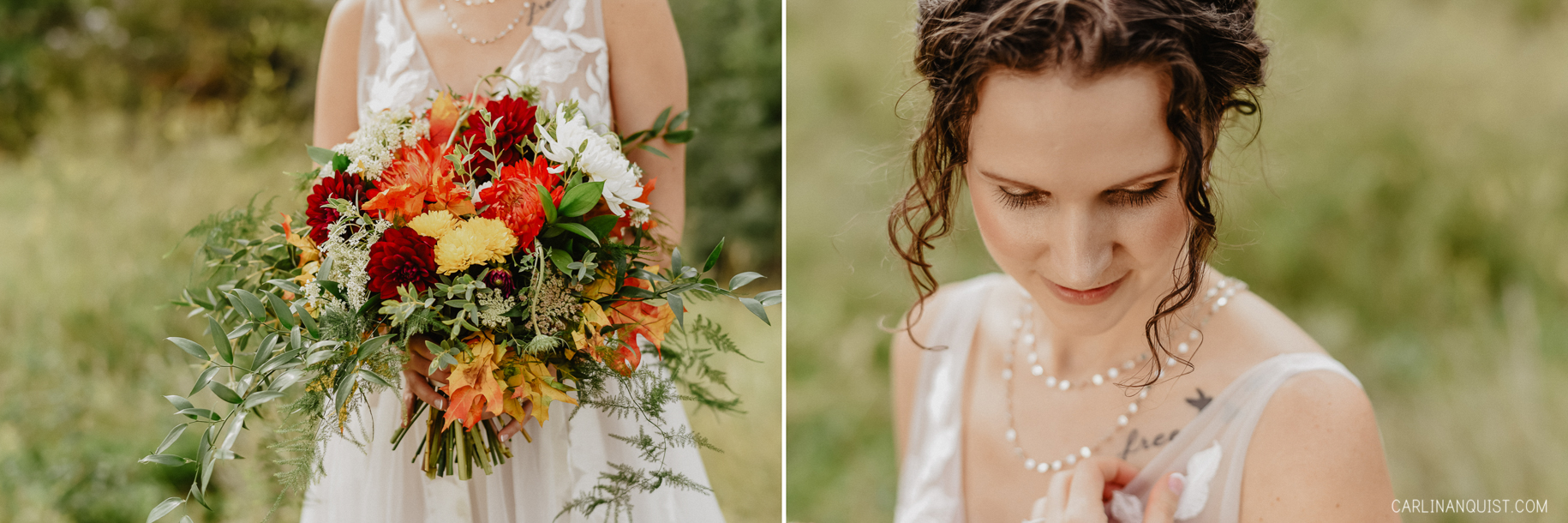 Autumn Wedding Flowers by Blissful Blooms in Calgary